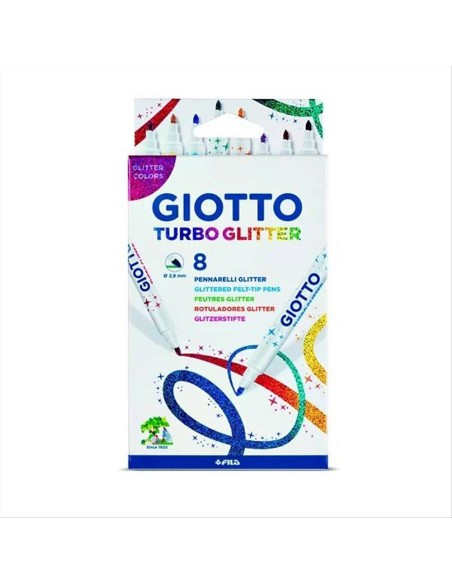 PENNARELLI  GIOTTO TURBO GLITTER 8 COLORI  | Scintu Bazar
