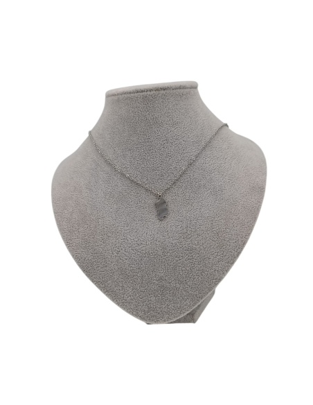 CATENINA ACCIAIO ZIGRINATA CON CIONDOLO SARDEGNA ACCIAIO - TALISMANI D