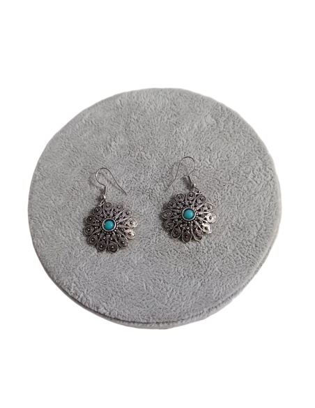 ORECCHINO PENDENTE IN METALLO ANTICATO GANCIO DI ACCIAIO - TALISMANI D