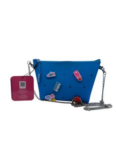 Mini Borsa con Tracollina Triangolare, in Silicone con 5 pins TintaUNI 2