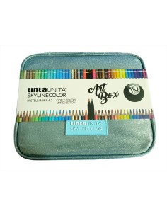 ASTUCCIO TINTAUNITA SKYLINECOLOR ART BOX 110 COLORI CELESTE GLITTER  |