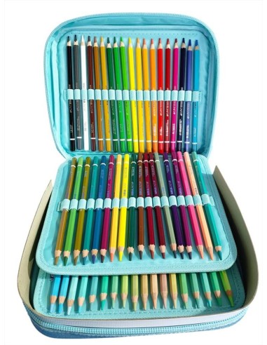 ASTUCCIO TINTAUNITA SKYLINECOLOR ART BOX 110 COLORI CELESTE GLITTER  |