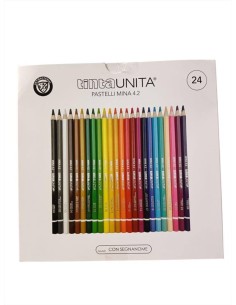 PASTELLI LEGNO  MINA 4.2MM TINTA UNITA SCATOLA 24 COLORI  ART 41459 PO