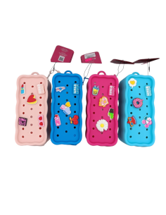 Astuccio Bauletto Biscotto  in Silicone con 5 Pins Tinta Unita Clik  |