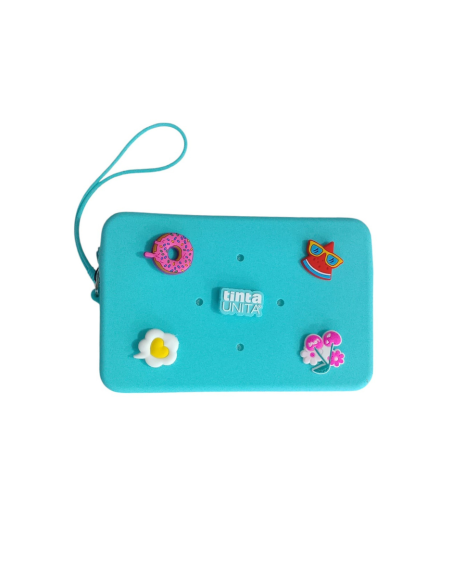 Astuccio  Borsellino Bustina piatta in Silicone con manico TintaUnita