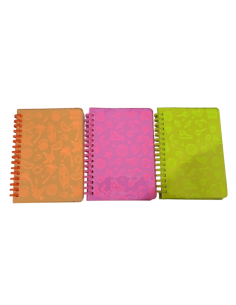 Quaderno A6 spirale LED 70 Fogli - 1 rigo - 80 gr TINTA UNITA Glow  |