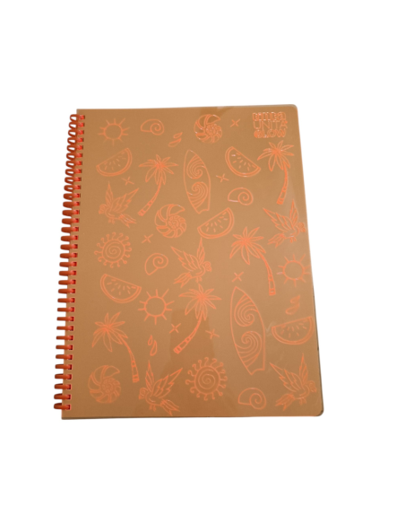 Quaderno A4 spirale LED 70 Fogli - 1 rigo - 80 gr TINTA UNITA Glow  |