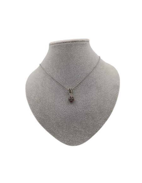 CATENINA ACCIAIO  CON TALISMANO SFERA  METALLO ANTICATA  - TALISMANI D