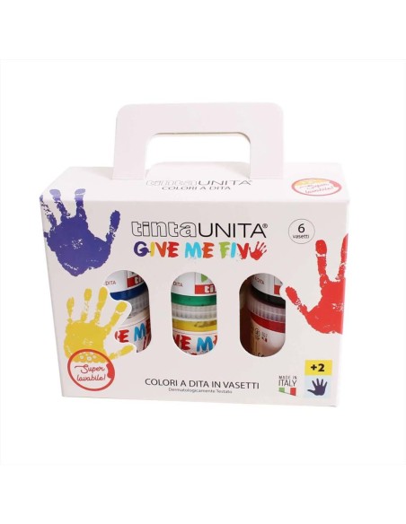 COLORI A DITA TINTA UNITA VALIGETTA 6 PZ 80 ML  | Scintu Bazar