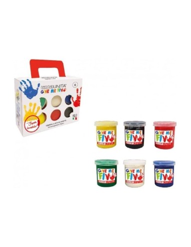 COLORI A DITA TINTA UNITA VALIGETTA 6 PZ 80 ML  | Scintu Bazar