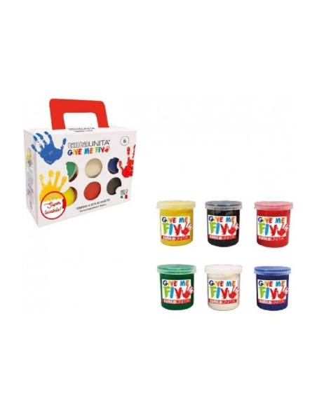 COLORI A DITA TINTA UNITA VALIGETTA 6 PZ 80 ML  | Scintu Bazar