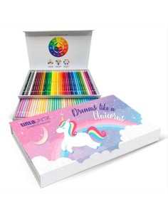 SET DISEGNO VALIGETTA TINTAUNITA ART UNICORNO 72 PEZZI FUST GLITTER AR