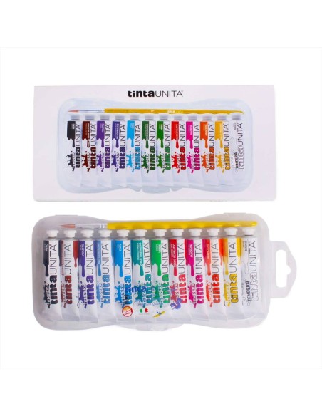 COLORI A TEMPERA TINTA UNITA 12 ML SCATOLA 12 COLORI  | Scintu Bazar