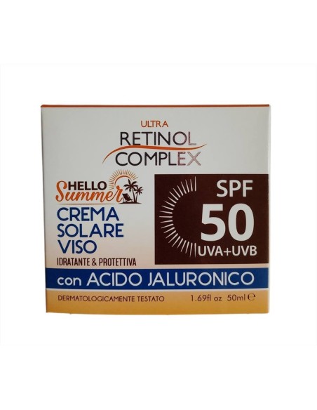 Crema Solare Viso Idratante Protezione SPF 50 Retinol Complex 50ml  |