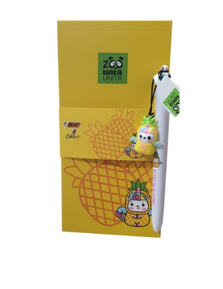 Penna Bic 4 colori + notes TintaUnita Zoo art 62192  | Scintu Bazar