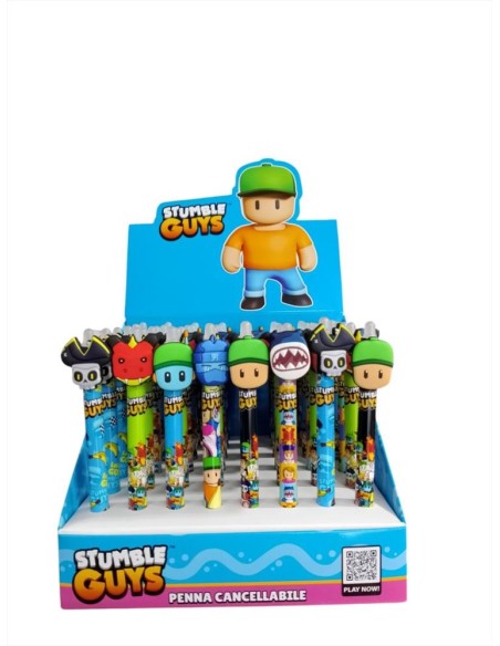 Penna cancellabile  con Topper Stumble Guys assortita inchiostro blu o