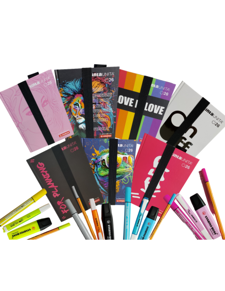 Diario 12 mesi Tinta Unita Stabilo assortito  | Scintu Bazar