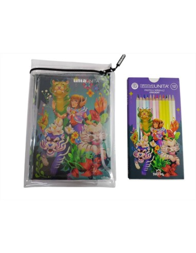 Diario con copertina disegnata Fraffrog con pastelli TintaUnita multic