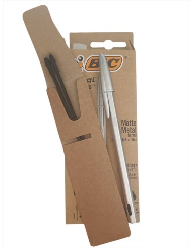 PENNA  SFERA BIC CRISTAL METALLO RICARICABILE + 2 REFILL 1 MM NERO  |