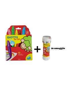 Pastelloni a cera Giotto Be-bè'  astuccio 10 colori  Fila art F477900 
