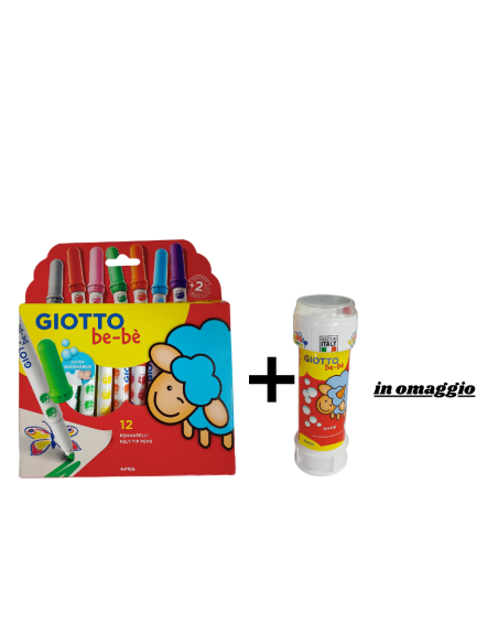 Pennarelli Giotto Be-bè'  astuccio 12 colori  Fila art F478200  | Scin