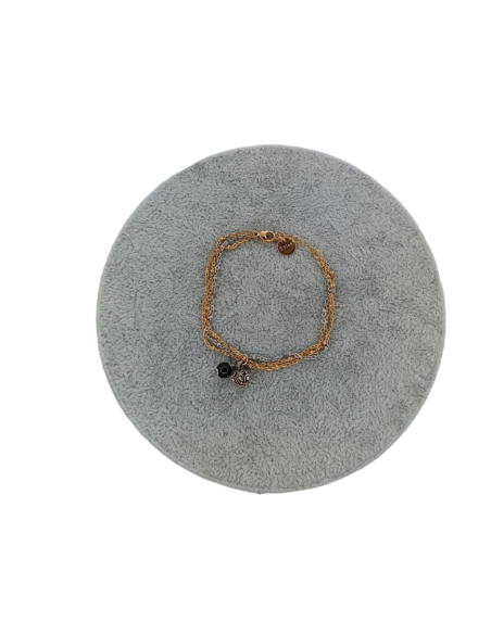 BRACCIALE 3 MAGLIE ACCIAIO BICOLORE CON SFERETTE - TALISMANI DI SARDEG