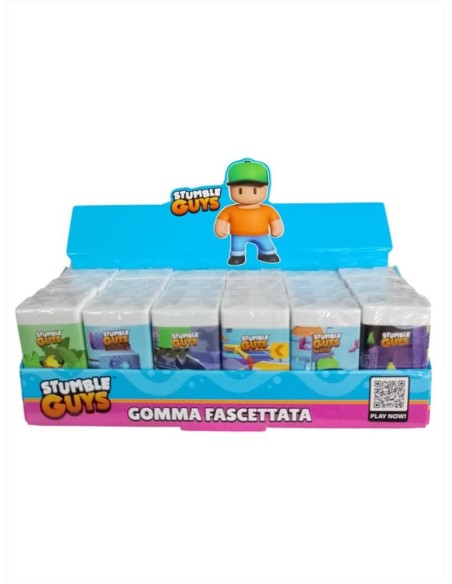 Gomma con fascetta in Eco Pvc Stumble Guys assortita art 62094 Tinta U