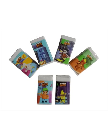 Gomma con fascetta in Eco Pvc Stumble Guys assortita art 62094 Tinta U
