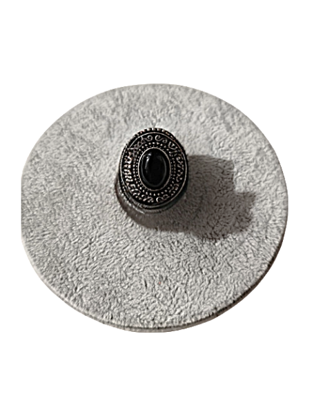 ANELLO METALLO ANTICATO CON PIETRA OVALE - TALISMANI DI SARDEGNA  | Sc