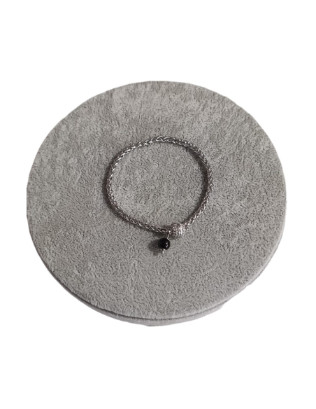 BRACCIALE MAGLIA ACCIAIO CON CIONDOLO PIETRA ONICE - TALISMANI DI SARD