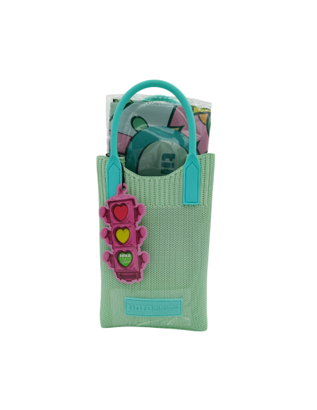 Mini Bag verticale con tracolla + foulard TintaUnita Vintage art 62097