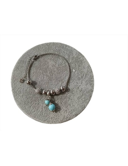 Bracciale maglia tubolare con sfere acciaio palline strass  - Talisman