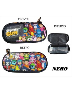 Astuccio Oval Stumble Guys TintaUnita art 62087 Nero  | Scintu Bazar