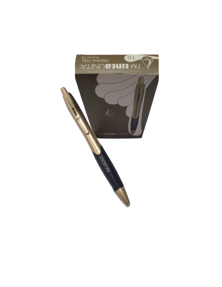 Penna Sfera Gel a Scatto 1.0mm  Art. 61406 Tinta Unita Oro  | Scintu B