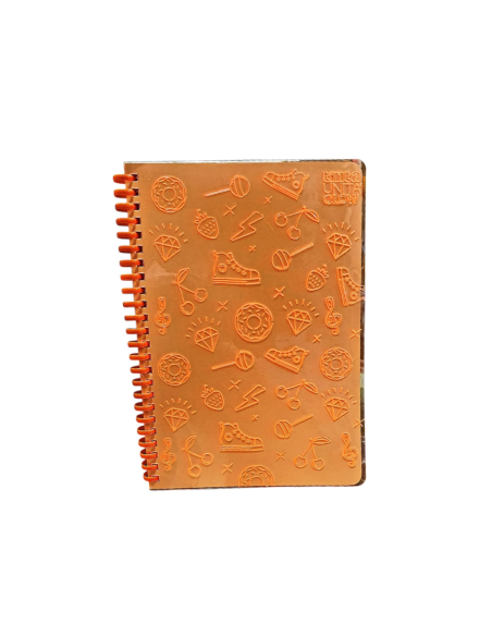 Quaderno A5 spirale LED 70 Fogli - 1 rigo - 80 gr TINTA UNITA Glow  | 