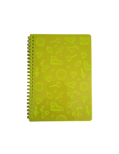 Quaderno A5 spirale LED 70 Fogli - 1 rigo - 80 gr TINTA UNITA Glow  |  2