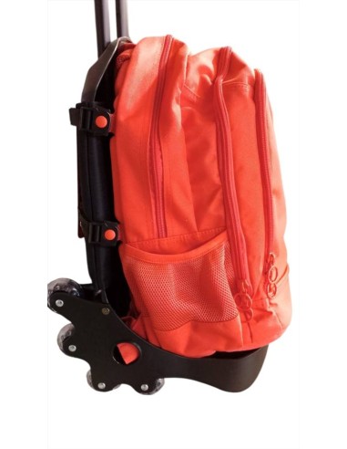 Zaino Trolley Dream  Cross Rosso sganciabile ruote sali scale Art 6187