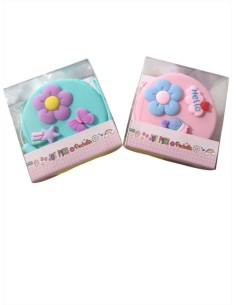Pochette portamonete in silicone con Joy Pins 3D removibili art 81850