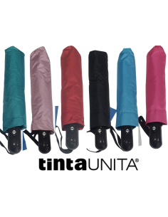 Ombrello Pieghevole Tinta Unita Apertura a Scatto colori assortiti  |
