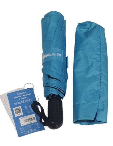 Ombrello Pieghevole Tinta Unita Apertura a Scatto colori assortiti  |