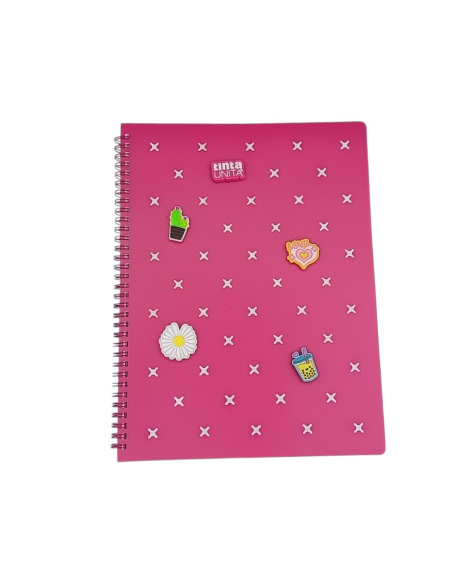 Quaderno A4 spirale 5mm  80 gr  70 Fogli TintaUnita Clik con 5 pins  |