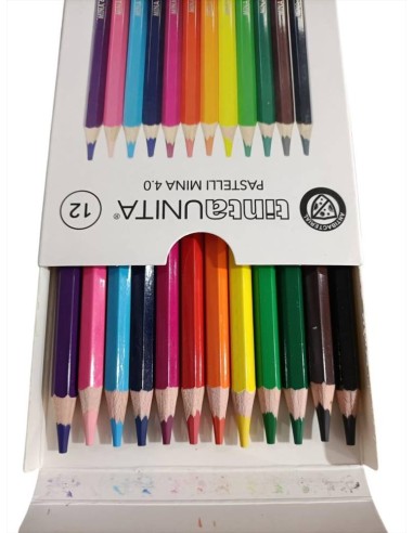 PASTELLI LEGNO  MINA 4MM TINTA UNITA SCATOLA 12 COLORI  ART 41457 POOL