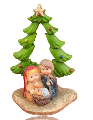 Nativita' con albero 8x3,5x6,5cm  | Scintu Bazar