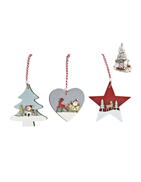 Appendini Natalizi Decorati 3 Modelli assortiti  | Scintu Bazar