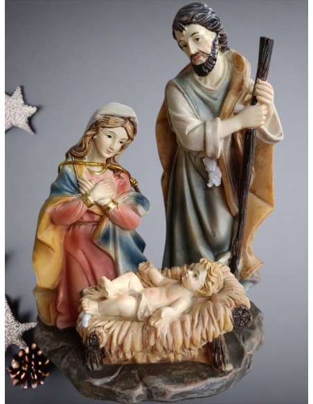 GRUPPO NATIVITA' PRESEPE RESINA CM 15 PABEN  | Scintu Bazar