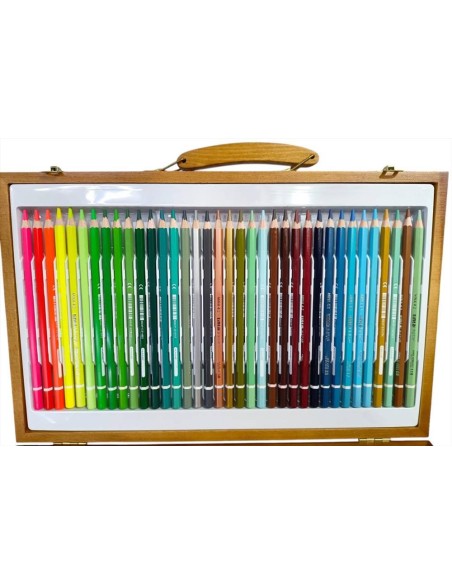Valigetta legno TintaUnita Art 72 Pastelli 4.2 36 Pastel + 36 Classic 