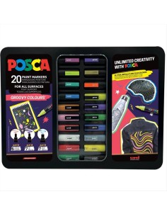 VALIGETTA METALLO UNI POSCA GROOVY PZ.20  | Scintu Bazar
