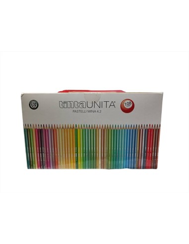 Tinta Unita Skyline Pastelli Mina 4.0 Valigetta 108 Colori  | Scintu B