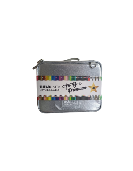 Astuccio Glitter Skylinecolor Art Box con 144 pastelli Tinta Unita  |