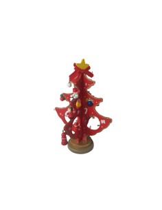 Alberello Natalizio in legno con decorazioni cm 12 x 21  | Scintu Baza